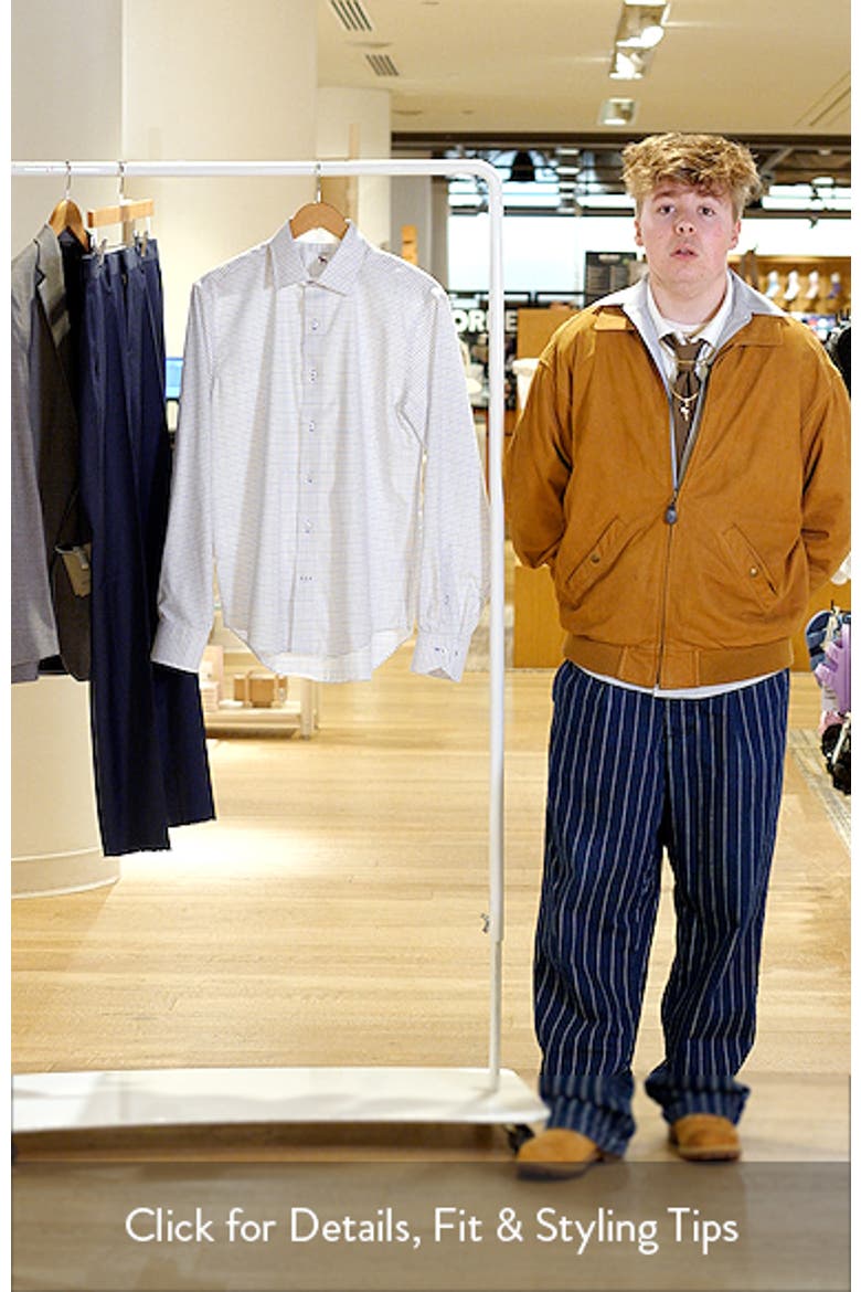 Trim Fit Tattersall Check Cotton Twill Dress Shirt video