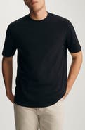 Mavi Jeans Black Slub Cotton Blend T-Shirt