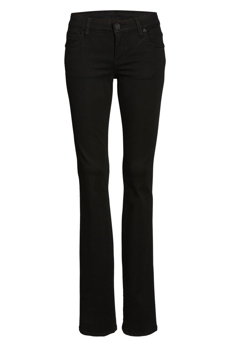 Natalie Stretch Bootleg Jeans, Alternate, color, BLACK