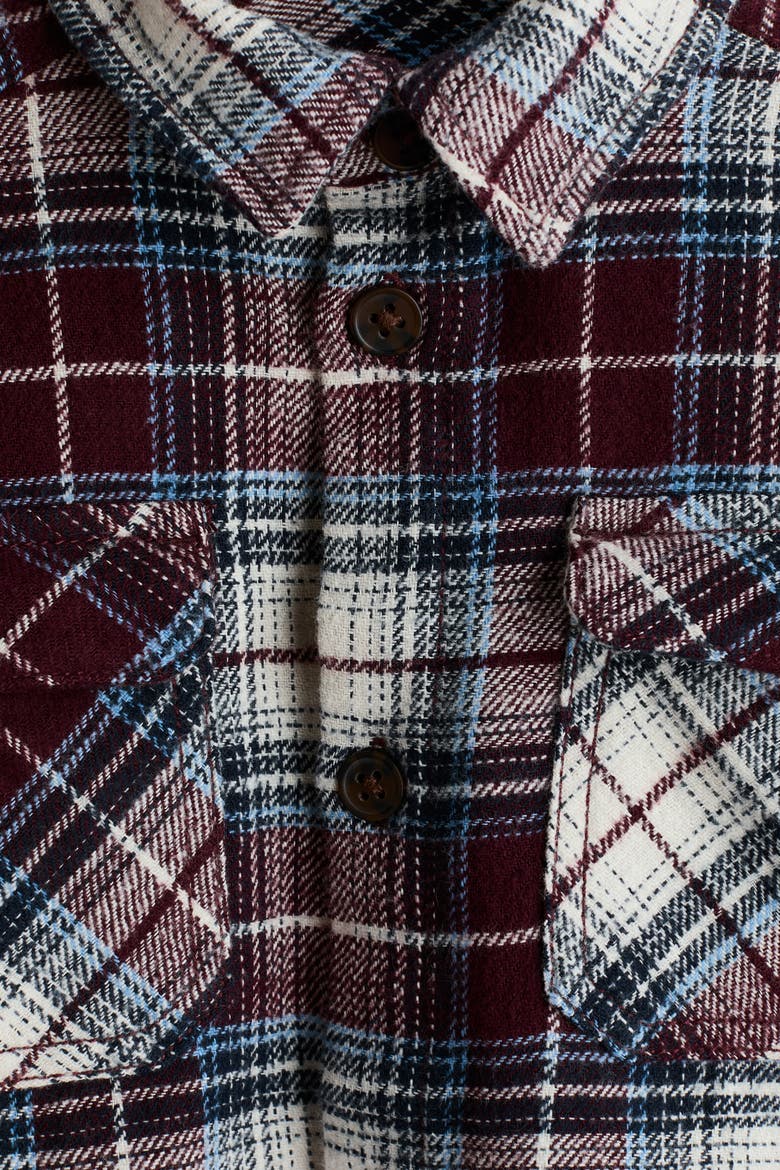 Oversized Shirt, Alternate, color, Dark red/plaid