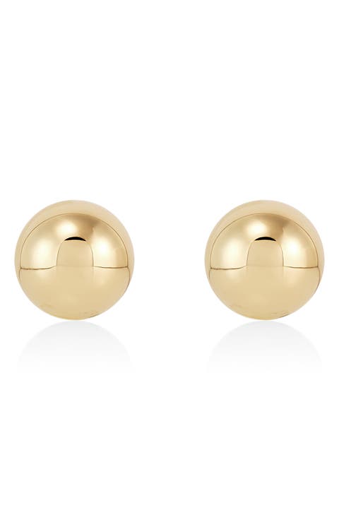 6mm Half Ball Stud Earrings