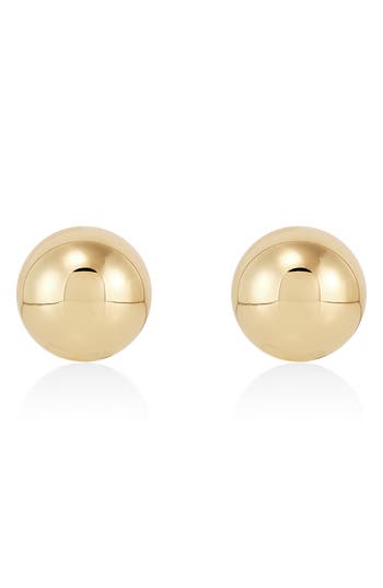 Frankie & Zoe 6mm Half Ball Stud Earrings In Gold