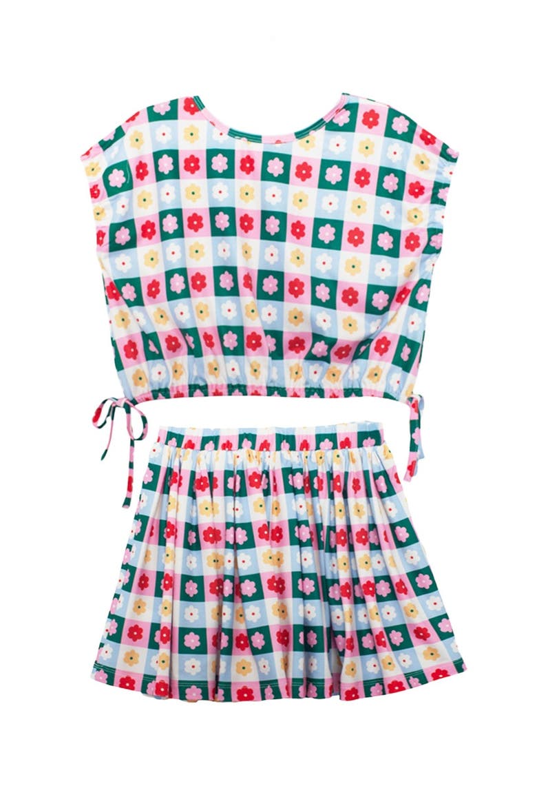 Flower Pops Cap Sleeve Two Piece Set, Alternate, color, Pink