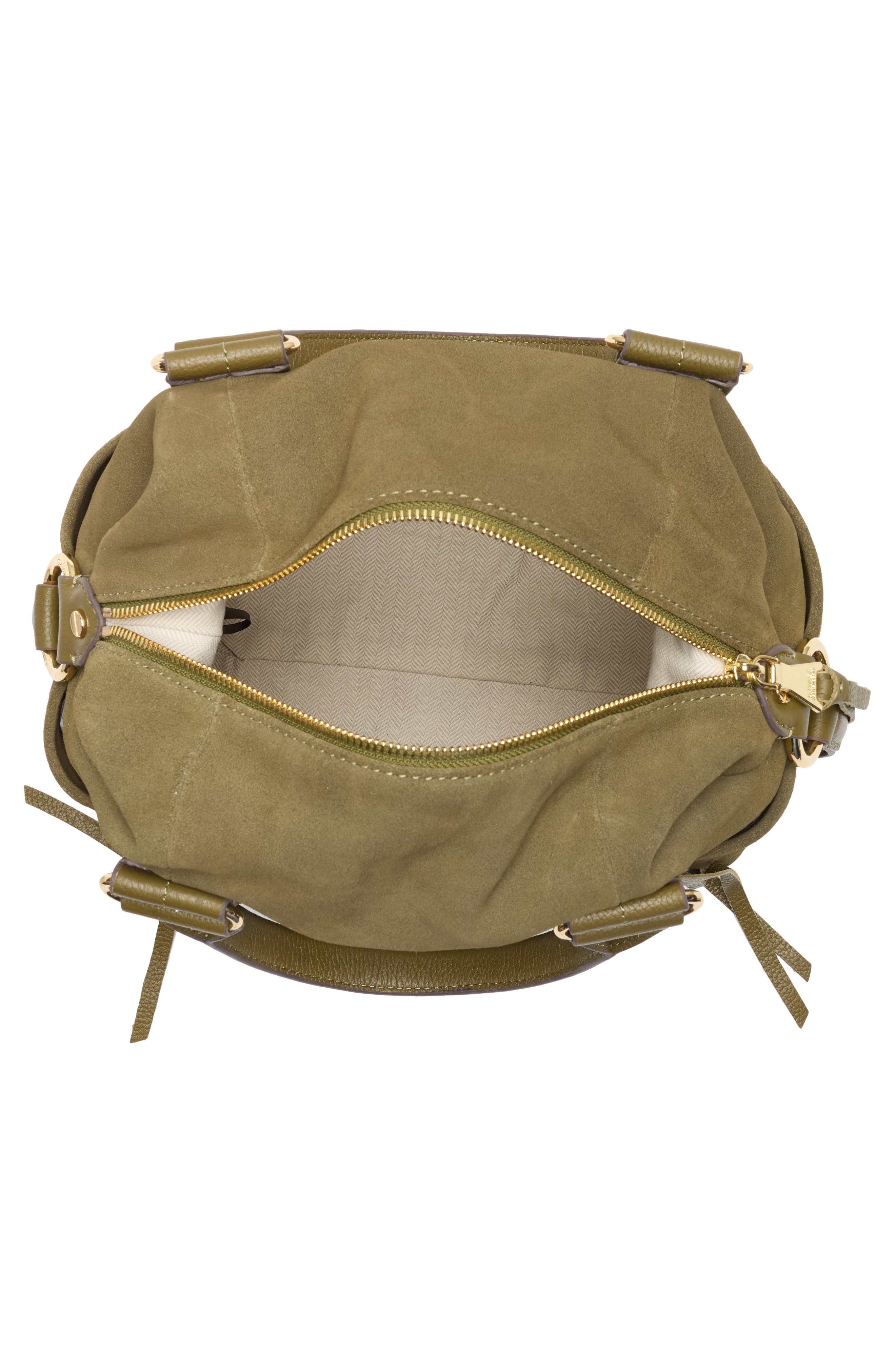 AIMEE Sierra Satchel Bag, Alternate, color, Kelp Suede