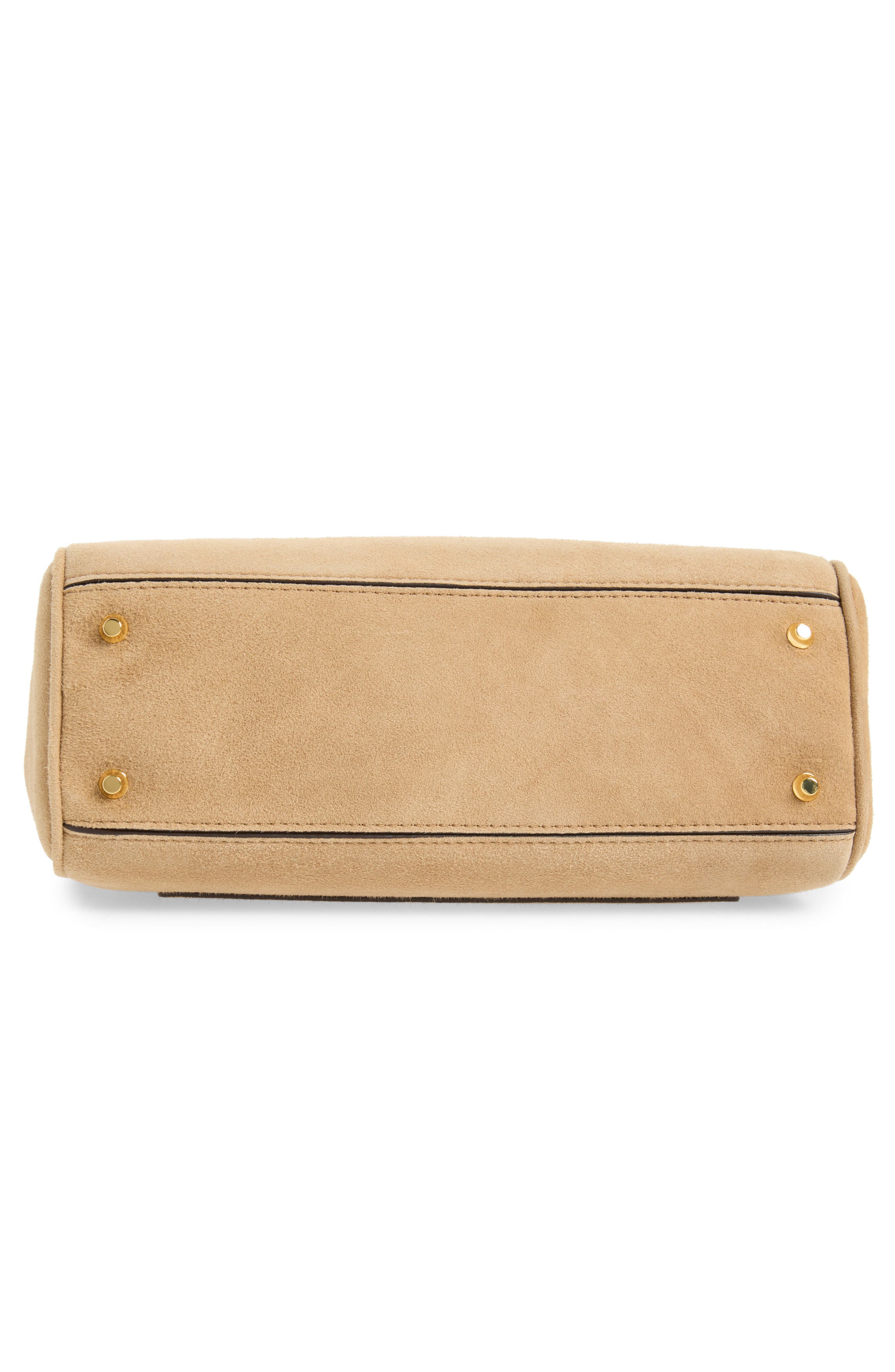 Small Farrah Scarf Wrapped Suede Satchel, Alternate, color, CAMEL/ URBAN BLTNG/ CAMEL