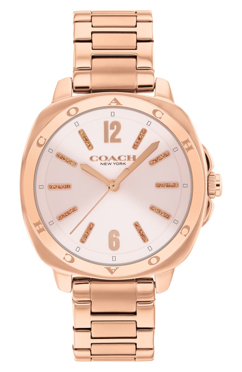 COACH Kitt Bracelet Watch, 34mm, Main, color, Blush