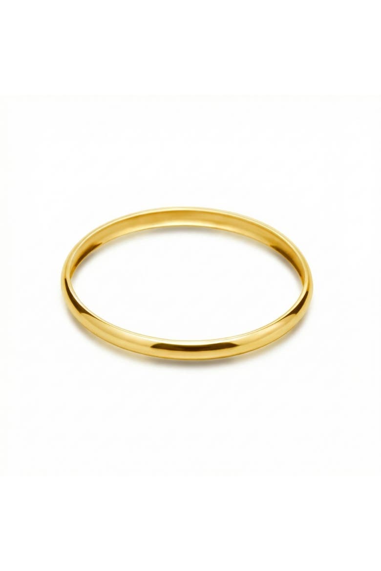 Heavy Weight 6MM 18k Gold Plated Bangle, Main, color, 18k Yellow Gold