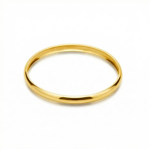 Heavy Weight 6MM 18k Gold Plated Bangle