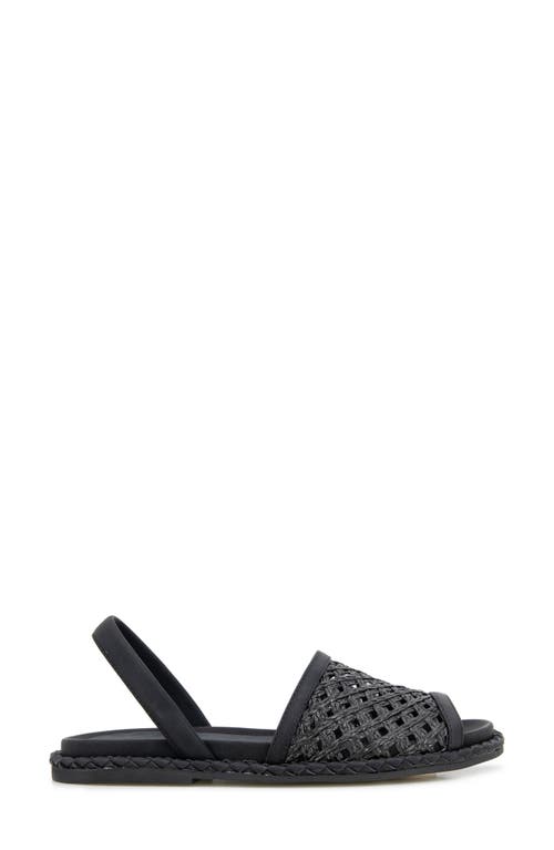 Reaction Kenneth Cole Savvi Slingback Sandal In Black Raffia