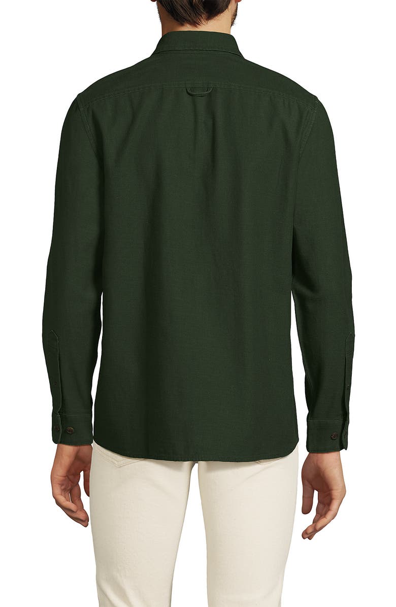 Lands' End Long Sleeve Textured Twill Utility Shirt, Alternate, color, 