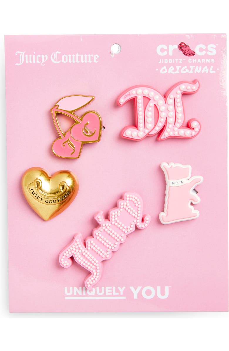 CROCS x Juicy Couture 5-Pack Jibbitz Shoe Charms, Main, color,