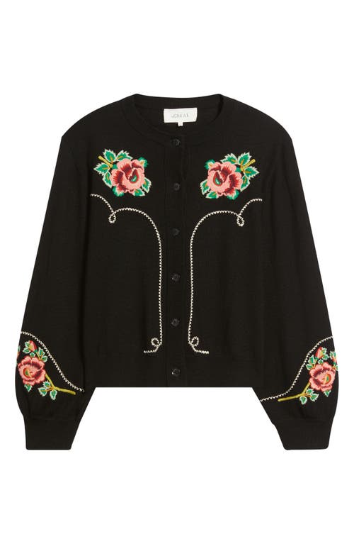 The Great The Rose Western Cardigan In Black