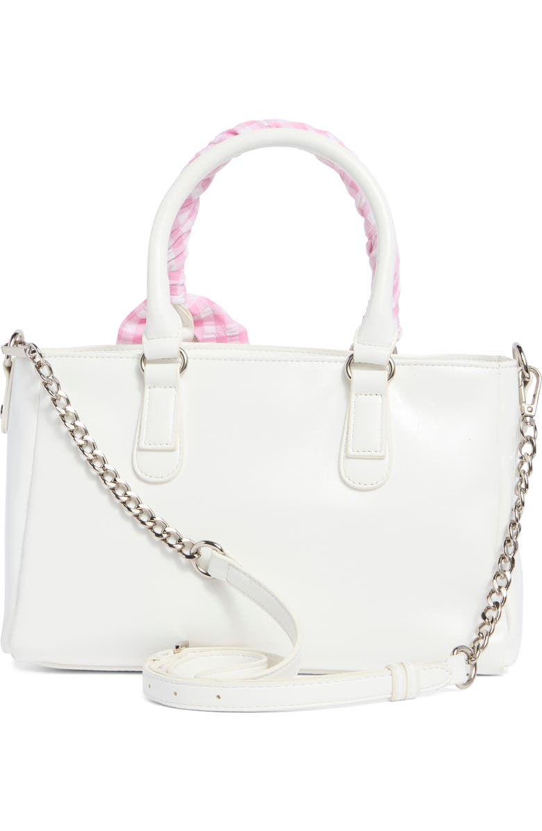 Madden Girl Kids' Crinkle Faux Leather Satchel, Alternate, color, White