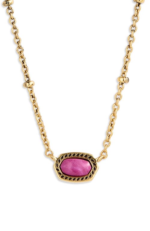 Kendra Scott Elisa Mini Pendant Necklace In Brown
