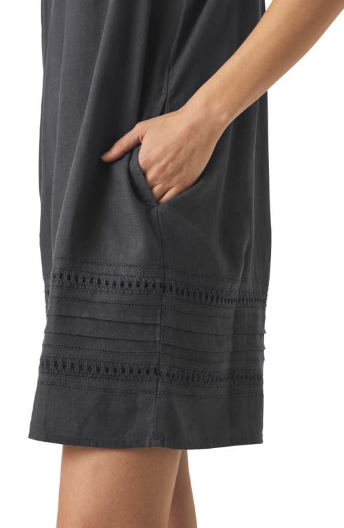 Splendid Catalina Linen Blend Minidress In Gray