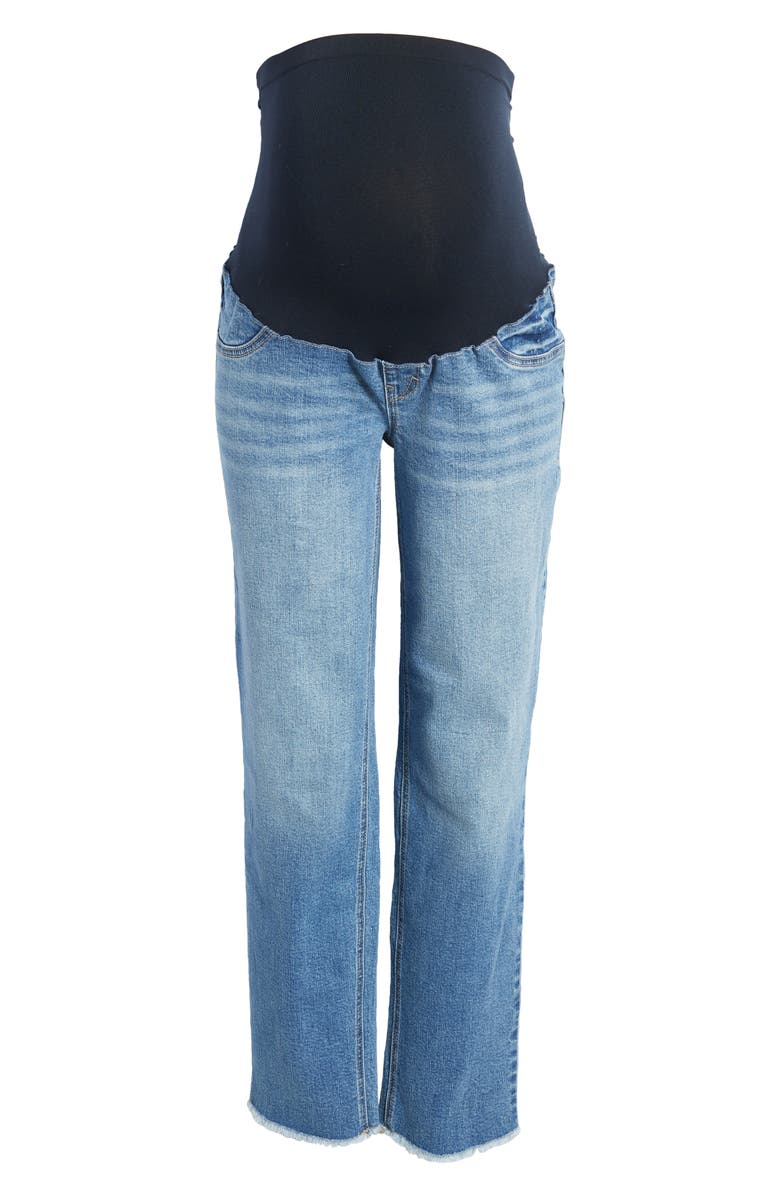 1822 Denim Over the Bump Relaxed Straight Leg Maternity Jeans, Alternate, color, 