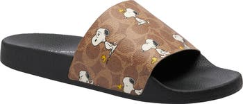 【直営店】coach★X PEANUTS ユーデル スポーツ スライド ladies COACH Women's Udele Peanuts Sport Slide Sandals - Macy's