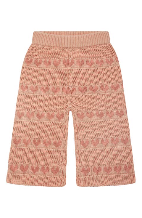 Heart Knit Flare Pants