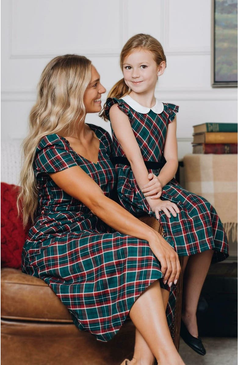 Hope & Henry Girls' Organic Peter Pan Collar Party Dress, Toddler, Alternate, color, 