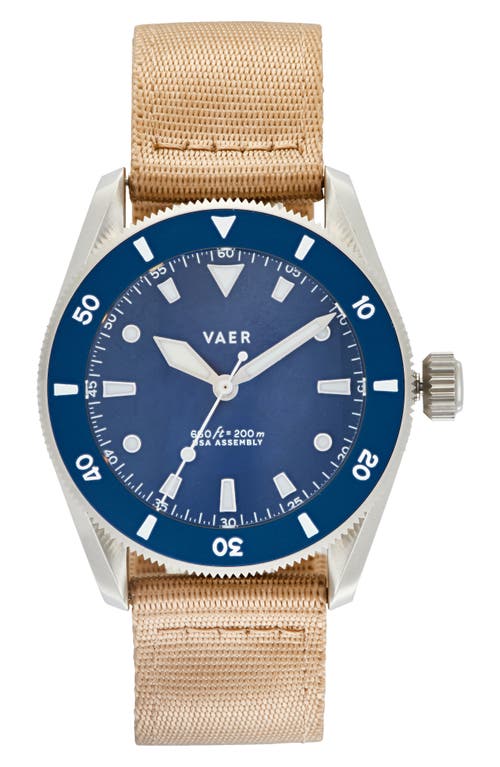 VAER VAER D4 MERIDIAN BLACK SOLAR DIVE WATCH, 38MM