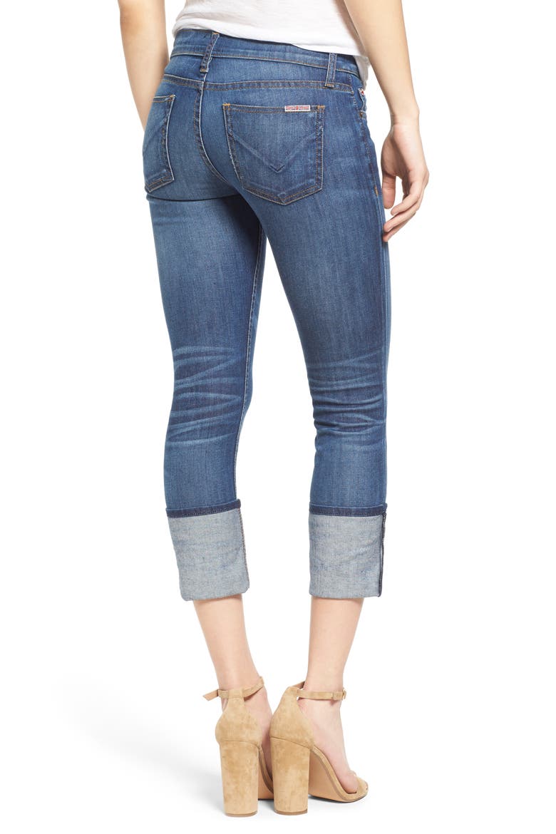 'Muse' Cuff Crop Jeans, Alternate, color, INDIE