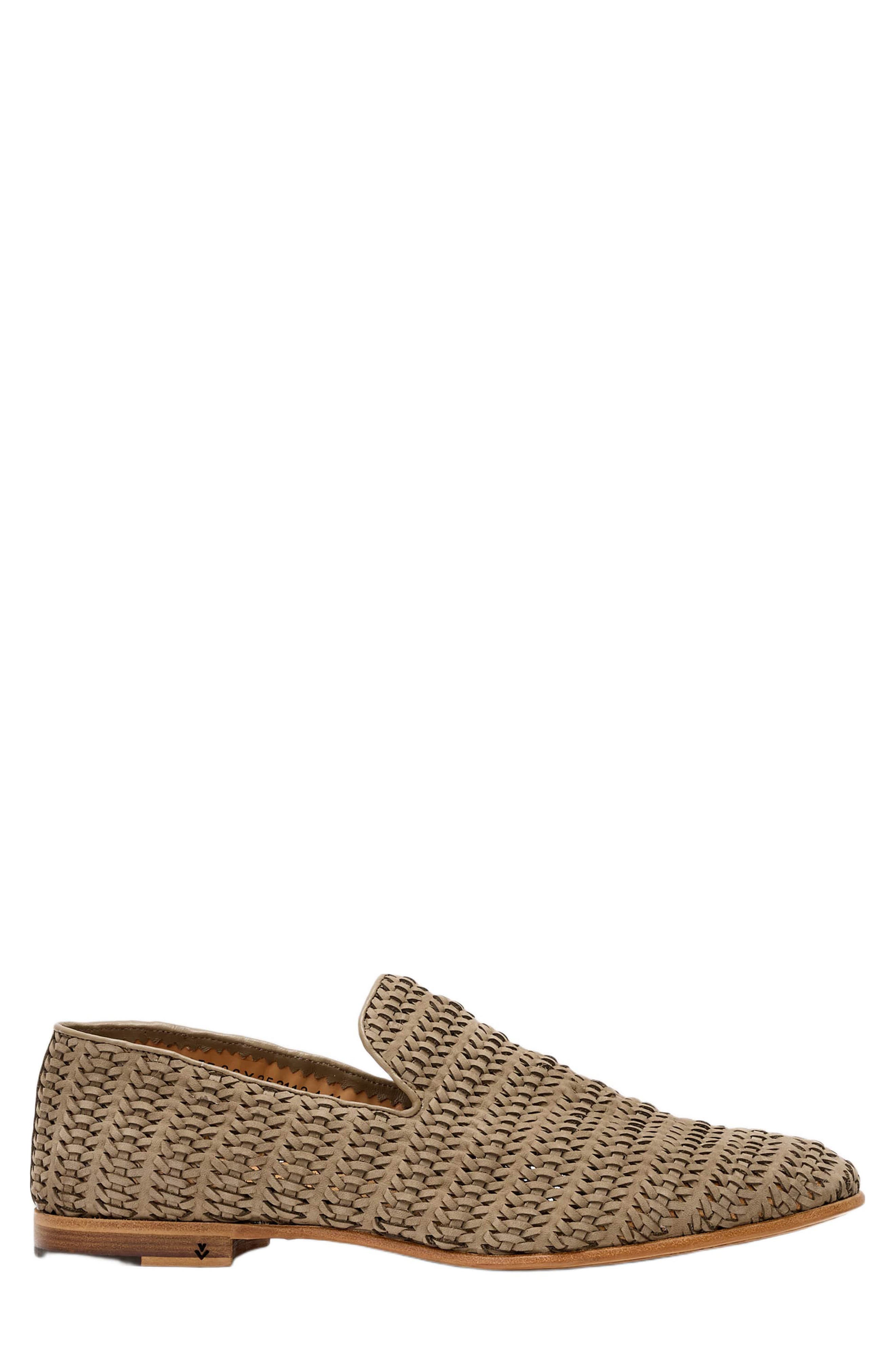 John Varvatos Venice Woven Loafer, Alternate, color, Almond