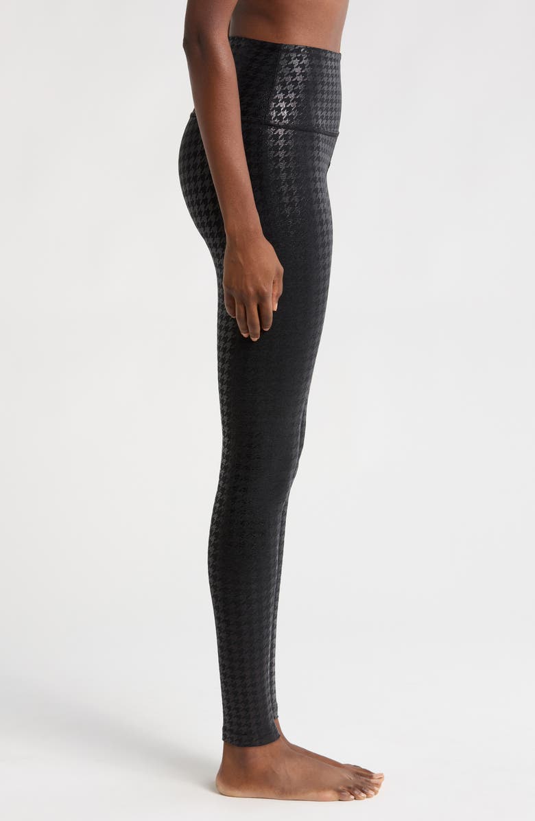 Beyond Yoga Houndstooth High Waist Midi Leggings, Alternate, color, Houndstooth Black