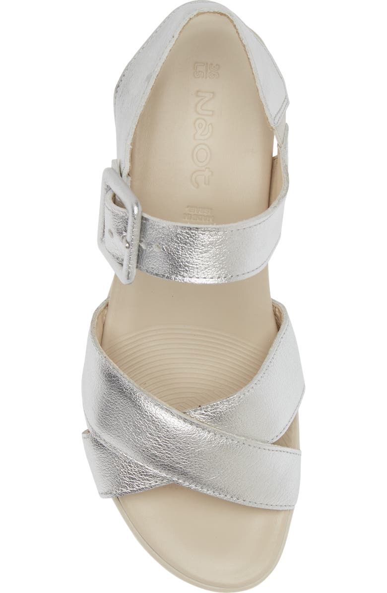 Naot Elite Platform Sandal, Alternate, color, Soft Silver Leather