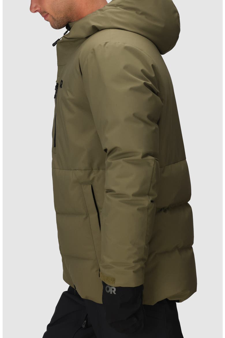 Snowcrew 700 Fill Power Down Hooded Jacket, Alternate, color, RANGER GREEN