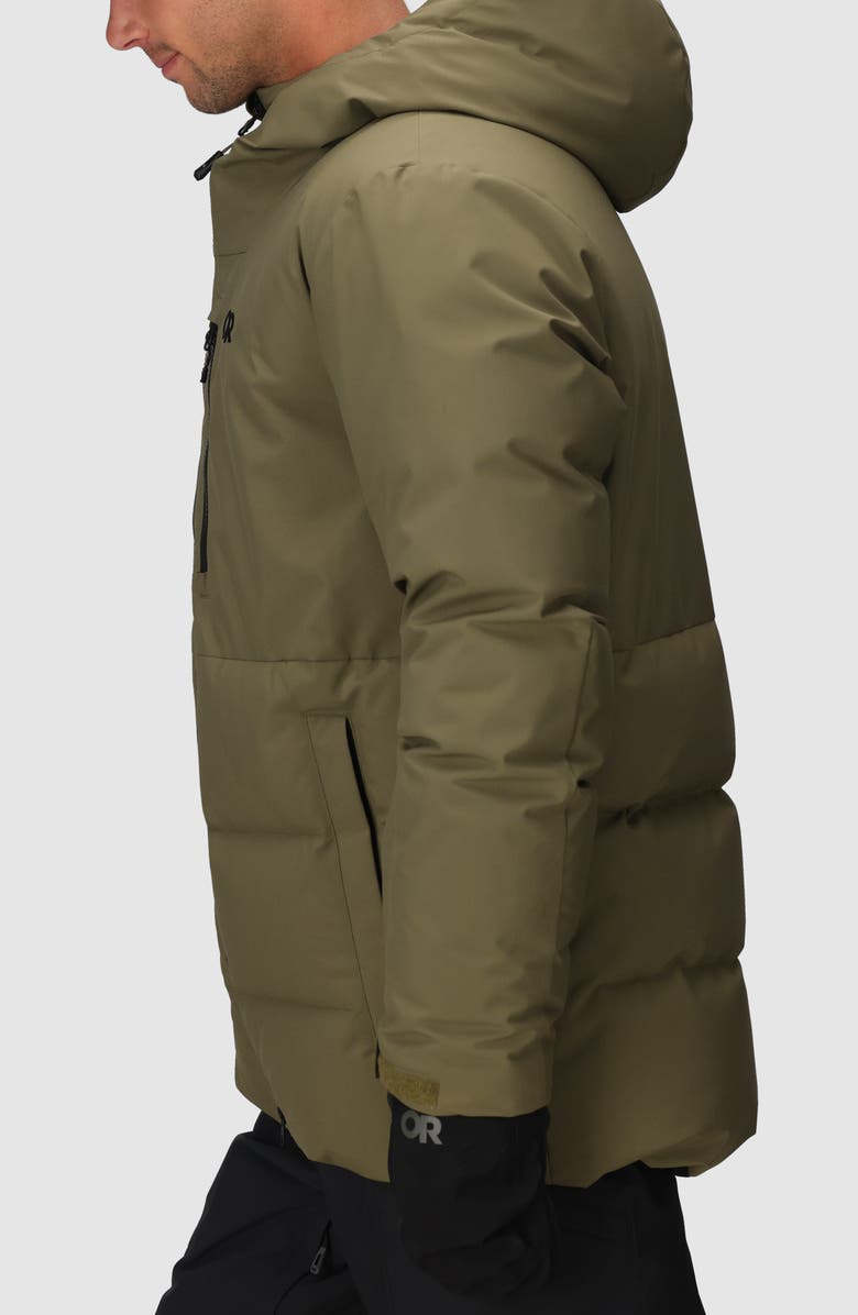 Outdoor Research Snowcrew 700 Fill Power Down Hooded Jacket, Alternate, color, Ranger Green