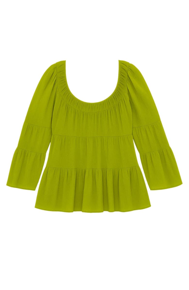 Rebecca Taylor Skye Blouse, Alternate, color, Pear Green