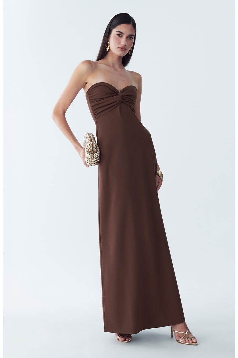 Chase Maxi Dress, Alternate, color, Chocolate