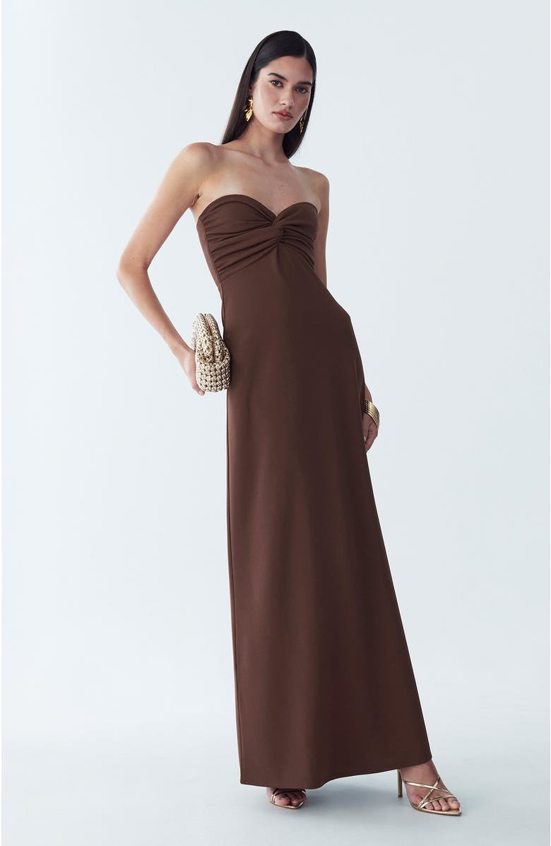BWLDR Chase Maxi Dress, Alternate, color, Chocolate