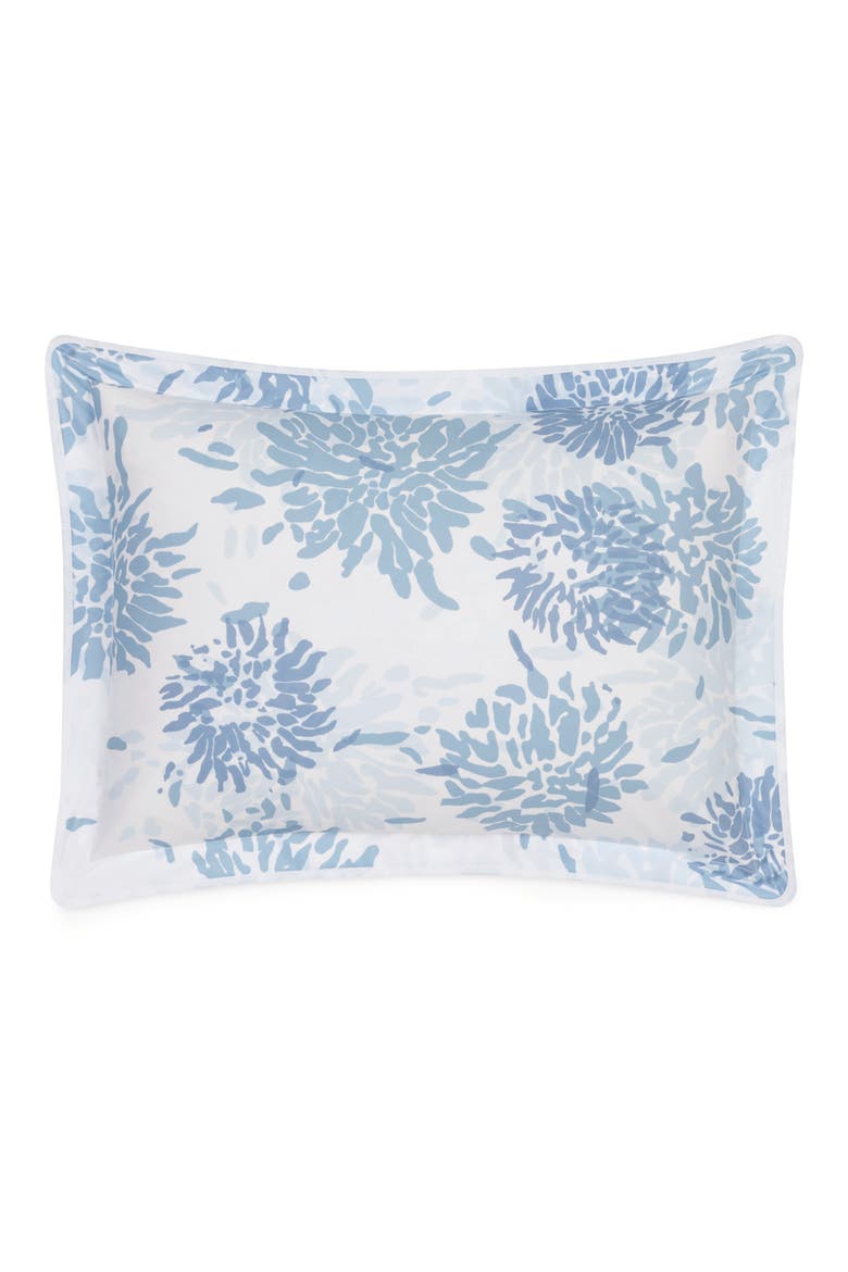 Chrysanthemum Pillow Sham, Main, color, BLUE