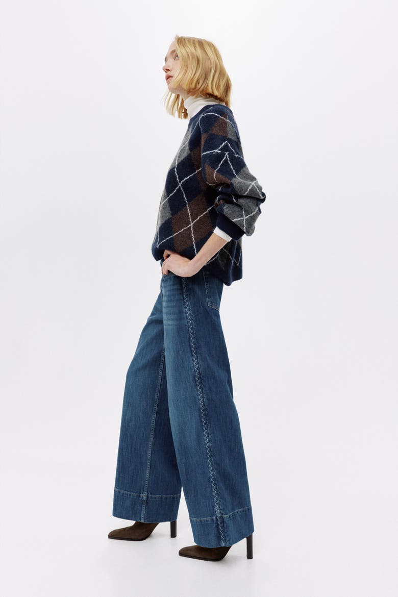 Wide High Jeans, Alternate, color, Denim blue