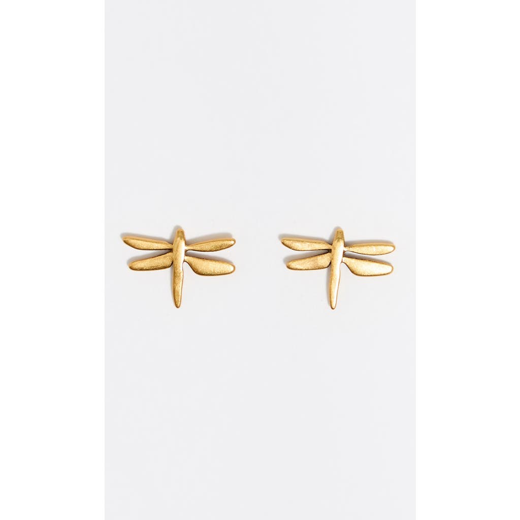 Bimba Y Lola Dragonfly Earrings In Gold