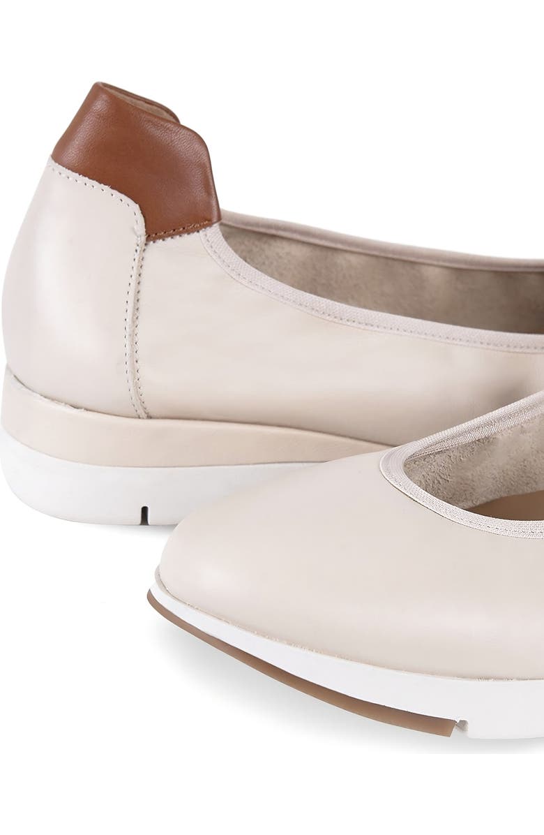 Menina Step Promenade Leather Comfort Flat, Alternate, color, Beige