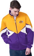 STARTER Men's Starter Gold/Purple Los Angeles Lakers Rush Applique Full-Zip Track Jacket