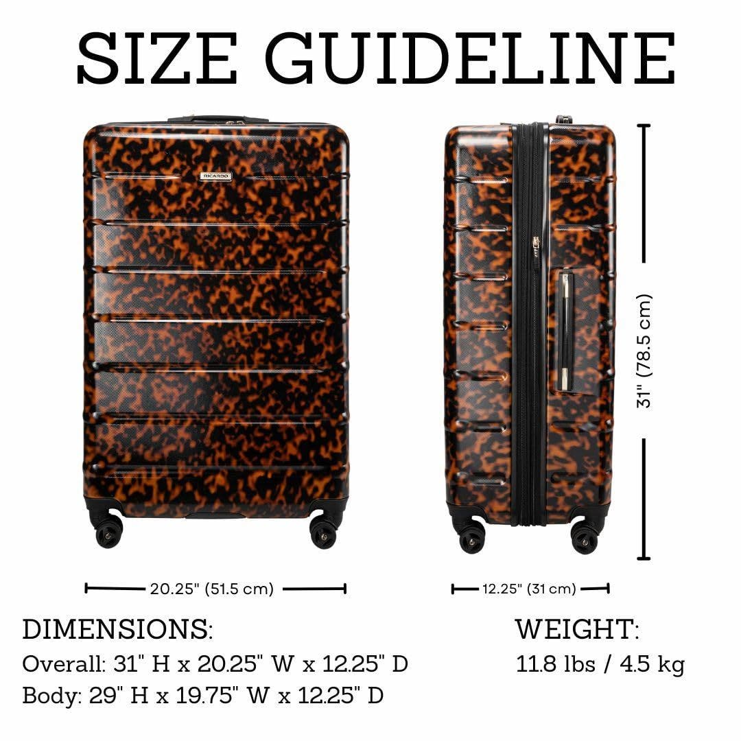 Ricardo Beverly Hills Cambria Hardside Luggage 29-inch Large Checked, Alternate, color, Tortoise