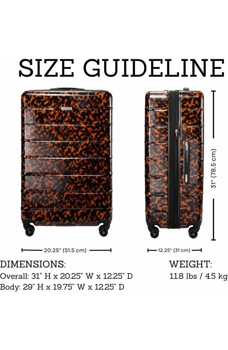 Ricardo Beverly Hills Cambria Hardside Luggage 29-inch Large Checked, Alternate, color, Tortoise