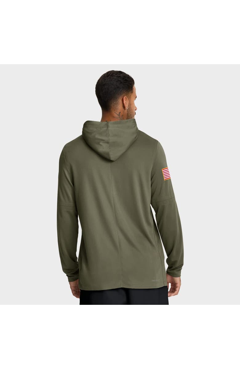 Nike Men's Nike Olive Texas Longhorns 2025 Military Appreciation Dri-FIT Long Sleeve Hoodie T-Shirt, Alternate, color, Olive