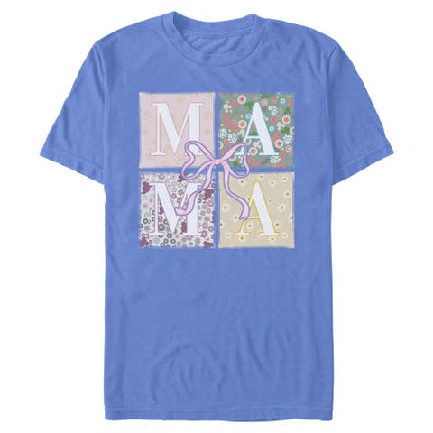 Men's Mickey & Friends Box Patterns Mama Bow  Graphic T-Shirt