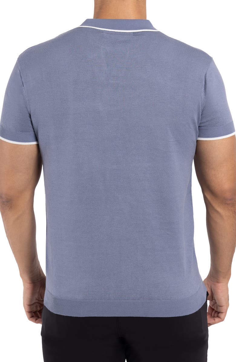 XRAY V-Neck Polo Sweater, Alternate, color, Heather Slate