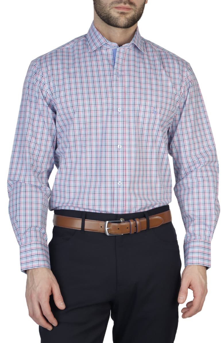 TailorByrd Gingham Poplin Stretch Shirt, Main, color,