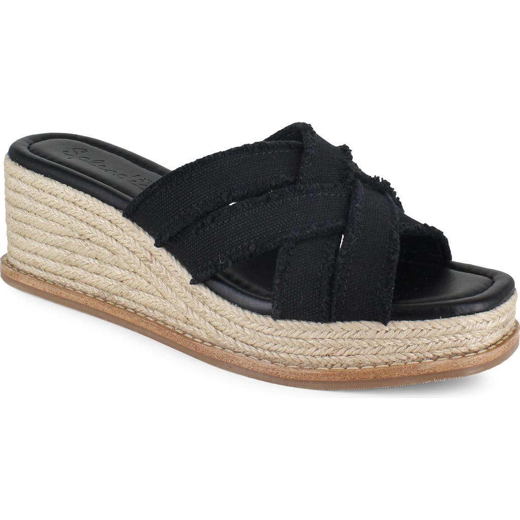 Splendid Delliny Espadrille Platform Wedge Sandal In Black