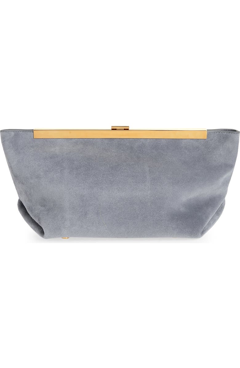 Khaite Aimee Envelope Pleat Leather Clutch, Alternate, color,