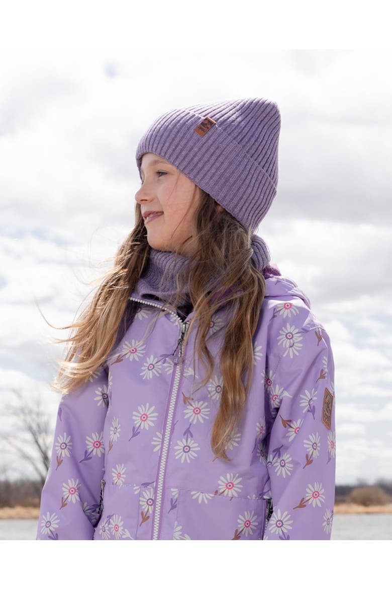 Girl Rib Knit Beanie Hat, Alternate, color, Lavender