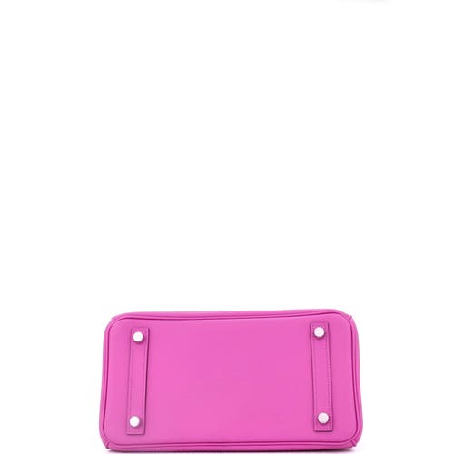 Pre-owned Hermes Hermes Birkin Handbag Pink Swift With Palladium Hardware 25 In White