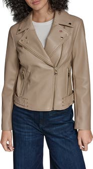 KARL LAGERFELD Moto Jacket With Charm Studs