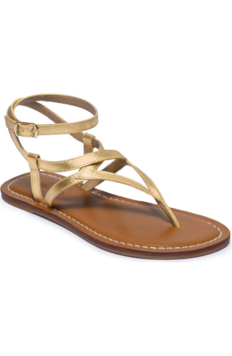 Bernardo Footwear Mallorie Thong Sandal, Alternate, color, Gold